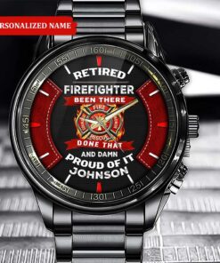 Personalized Retired Firefighter Watch QFTZ5120502