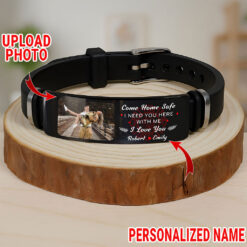 Personalized Photo Firefighter Bracelet, Come Home Safe I Need You Here Bracelet UKTZ5260505