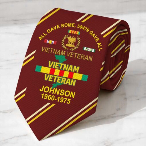 Personalized Vietnam Veteran Tie QFTD5230502 - Image 3