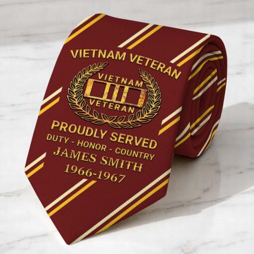 Personalized Vietnam Veteran Tie QFTD5230504 - Image 2