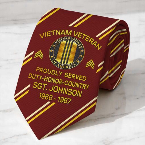 Personalized Vietnam Veteran Tie QFTD5230506 - Image 2