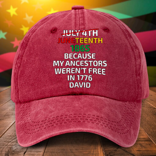 Personalized Juneteenth Distressed Washed Cotton Hat  UKHA5290504 - Image 3