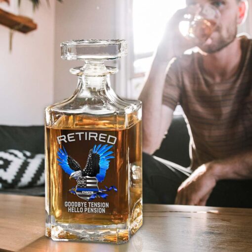 Personalized Police Distressed Washed Whiskey Bottle MQND5070507 - Image 3