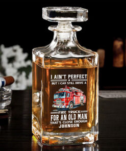 Personalized Firefighter Whiskey Bottle, Gift For Fireman, Retired Firefighter UKTO5080502