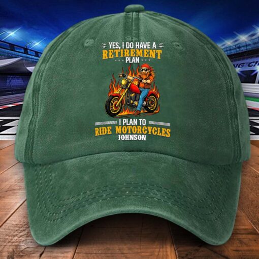 Personalized Motorcycle  Gift For Biker Distressed Washed Cotton Printed Hat UKND5120501 - Image 4