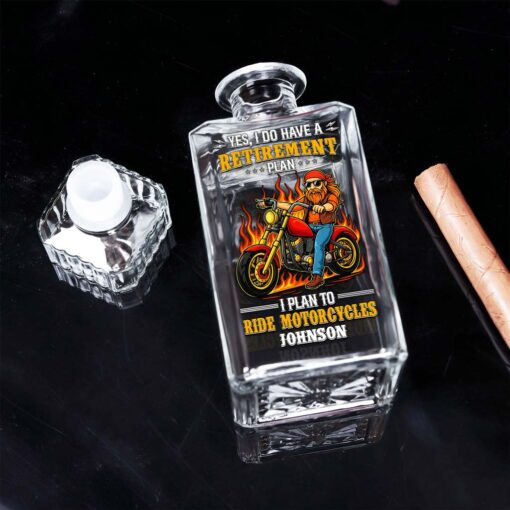 Personalized Motorcycle Whiskey Bottle, Gift For Biker UKND5120502 - Image 4