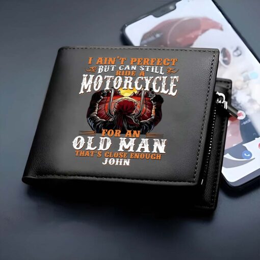 Personalized Motorcycle, Gift For Biker Leather Wallet UKND5120504 - Image 3