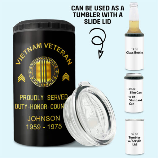 Personalized Vietnam Veteran Can Cooler Tumbler UKNT5130504 - Image 3
