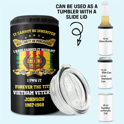 Personalized Vietnam Veteran Can Cooler Tumbler UKNT5150502 - Image 3