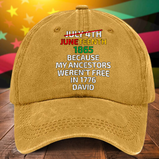 Personalized Juneteenth Distressed Washed Cotton Hat  UKHA5290504 - Image 5