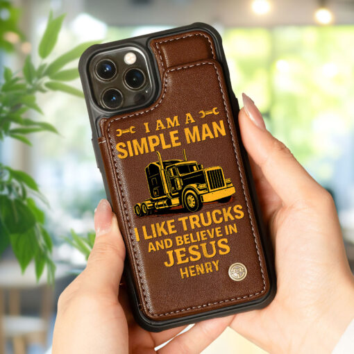 Personalized Truck Driver Leather Flip Wallet Phone Case MQHH5070503 - Image 3