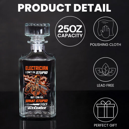 Personalized Electrician Whisky Bottle THNT5070502 - Image 4