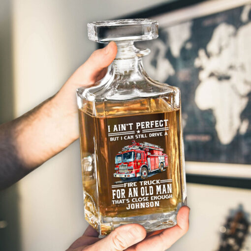 Personalized Firefighter Whiskey Bottle, Gift For Fireman, Retired Firefighter UKTO5080502 - Image 3