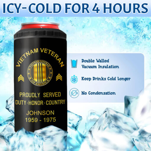 Personalized Vietnam Veteran Can Cooler Tumbler UKNT5130504 - Image 4