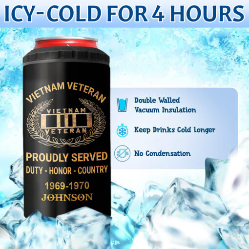 Personalized Vietnam Veteran Can Cooler Tumbler UKNT5130505 - Image 4