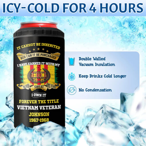 Personalized Vietnam Veteran Can Cooler Tumbler UKNT5150502 - Image 4