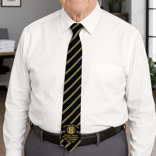 Personalized Vietnam Veteran Tie QFTD5230506 - Image 4