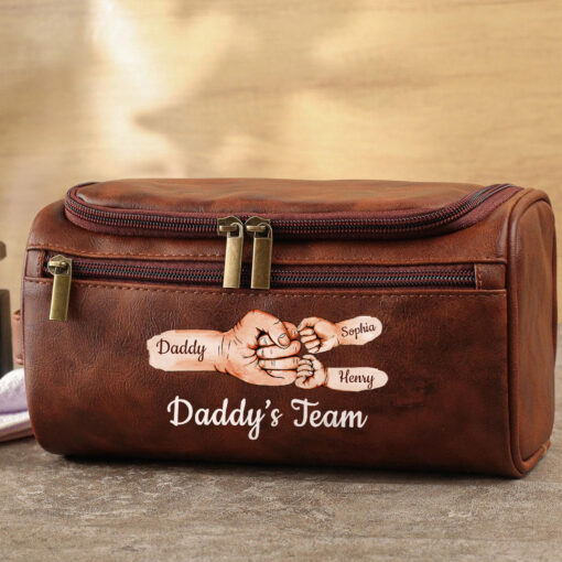 Personalized Dad Leather Toiletry Bag QFHH5070504
