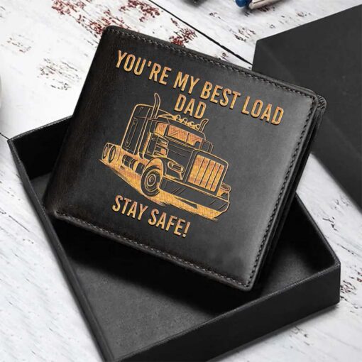 Personalized Truck Diver Leather Wallet MQND5080505 - Image 2
