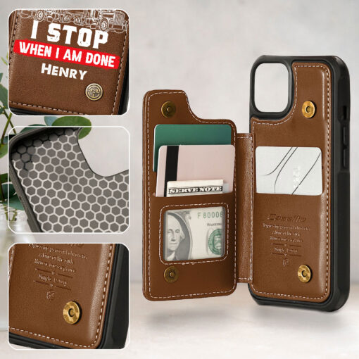 Personalized Truck Driver Leather Flip Wallet Phone Case MQHH5120501 - Image 5