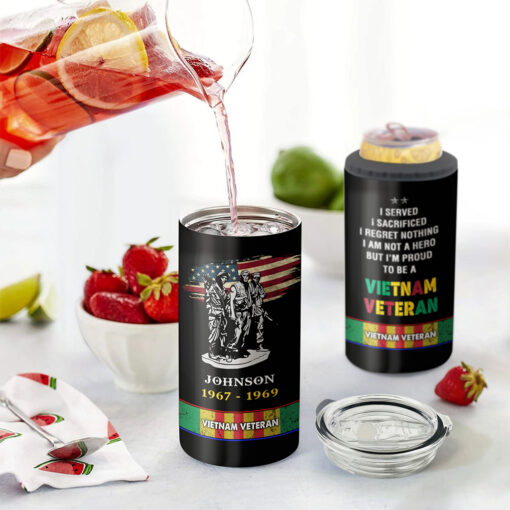 Personalized Vietnam Veteran Can Cooler Tumbler UKNT5130503 - Image 5