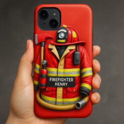 Personalized Firefighter Phone Case, Retired Firefighter Gift, Gift For Fireman UKHH5060505
