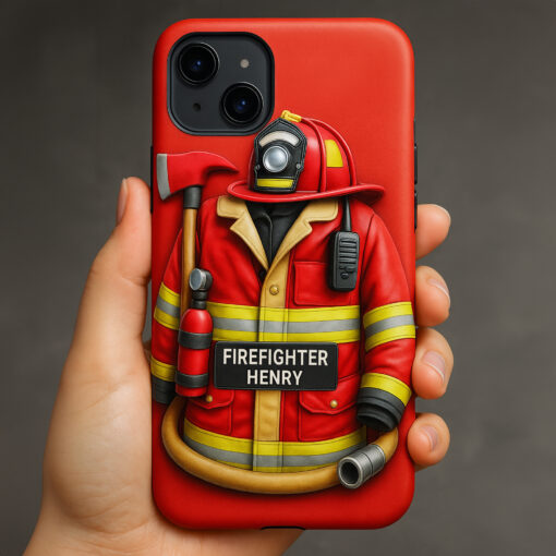 Personalized Firefighter Phone Case, Retired Firefighter Gift, Gift For Fireman UKHH5060505
