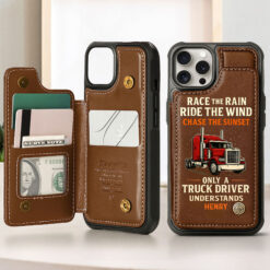 Personalized Truck Driver Leather Flip Wallet Phone Case MQHH5070502