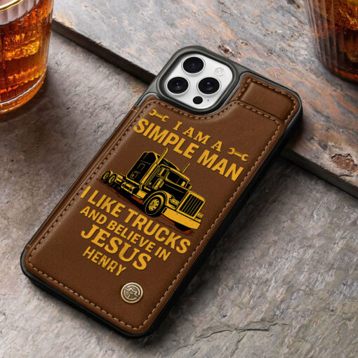 Personalized Truck Driver Leather Flip Wallet Phone Case MQHH5070503 - Image 4