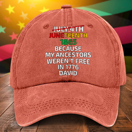 Personalized Juneteenth Distressed Washed Cotton Hat  UKHA5290504 - Image 4