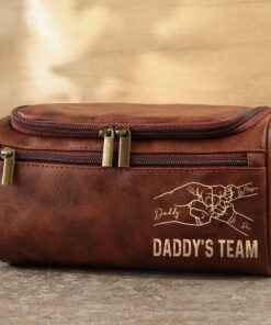 Personalized Dad Leather Toiletry Bag QFHH5050503