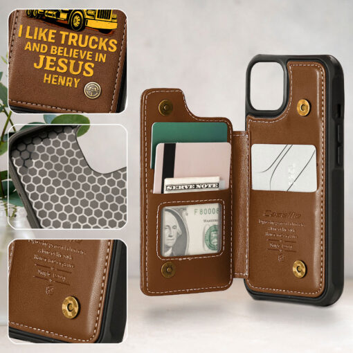 Personalized Truck Driver Leather Flip Wallet Phone Case MQHH5070503 - Image 5