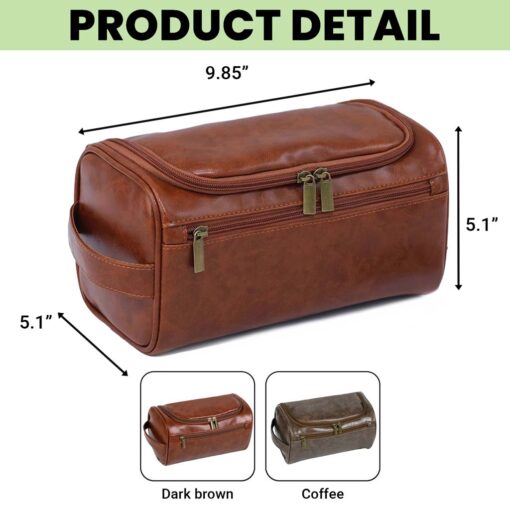 Personalized Firefighter Leather Toiletry Bag, Gift For Fireman, Retired Firefighter Gift UKHM5060505 - Image 7