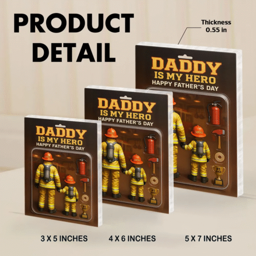 Firefighter Custom Figure Personalized Acrylic Block Plaque, Father's Day Gift for Dad, Gift for Husband MQTO5150502 - Image 10