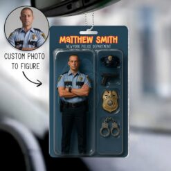 Custom Your Own Action Figure, Turn Your Photo into an Action Figure Police Acrylic Car Ornament, Keychain QFTD5070510