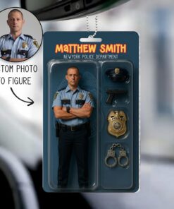 Custom Your Own Action Figure, Turn Your Photo into an Action Figure Police Acrylic Car Ornament, Keychain QFTD5070510
