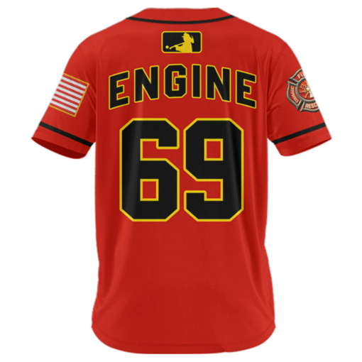 Custom Firefighter Baseball Jersey, Personalized Fire Dept Shirt with Name & Number, Firefighter Gift MQND5140503 - Image 5