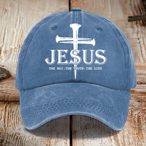 Jesus The Way The Truth The Life Christian Cross Faith Hat MQML5090501 - Image 3