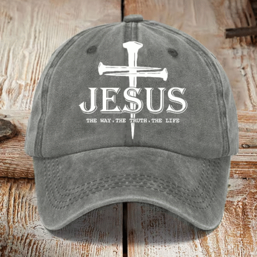 Jesus The Way The Truth The Life Christian Cross Faith Hat MQML5090501 - Image 2