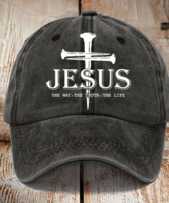 Jesus The Way The Truth The Life Christian Cross Faith Hat MQML5090501