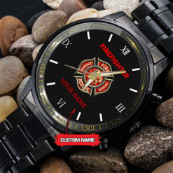 Custom Firefighter Watch – Personalized Engraved Name Gift for Fireman MQTZ5130503