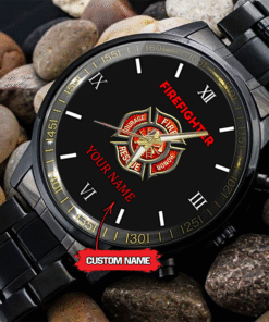 Custom Firefighter Watch – Personalized Engraved Name Gift for Fireman MQTZ5130503