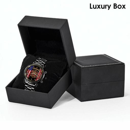 Custom Firefighter Watch – Personalized Engraved Name Gift for Fireman MQTZ5130504 - Image 4