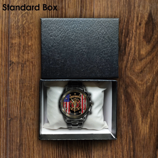 Custom Firefighter Watch – Personalized Engraved Name Gift for Fireman MQTZ5130504 - Image 3