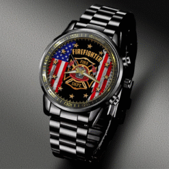 Custom Firefighter Watch – Personalized Engraved Name Gift for Fireman MQTZ5130504