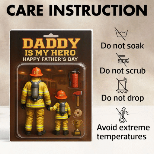 Firefighter Custom Figure Personalized Acrylic Block Plaque, Father's Day Gift for Dad, Gift for Husband MQTO5150502 - Image 9