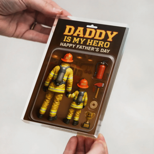 Firefighter Custom Figure Personalized Acrylic Block Plaque, Father's Day Gift for Dad, Gift for Husband MQTO5150502 - Image 6