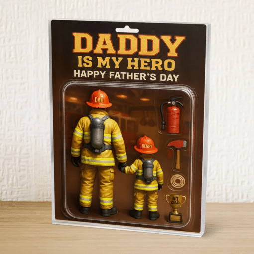 Firefighter Custom Figure Personalized Acrylic Block Plaque, Father's Day Gift for Dad, Gift for Husband MQTO5150502 - Image 4