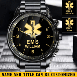 Personalized EMS Medical Logo Custom Name Watch Printed MQND5240550
