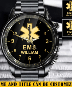 Personalized EMS Medical Logo Custom Name Watch Printed MQND5240550